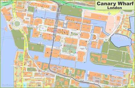 Map Of London Showing Canary Wharf United States Map