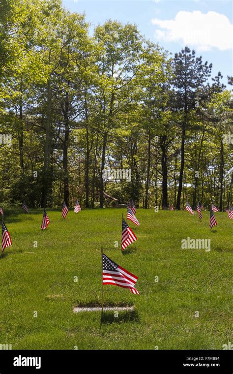 Memorial Day At Massachusetts National Cemetery Bourne Massachusetts Stock Photo Alamy