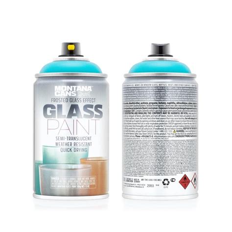 Montana Cans Glass Effect Matte Teal Frosted Glass Spray Paint Net Wt