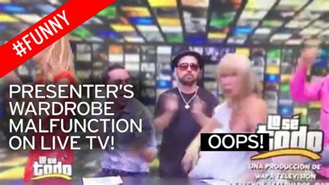 Tv Presenter Suffers Major Wardrobe Malfunction Live On Air And Accidentally Exposes Naked