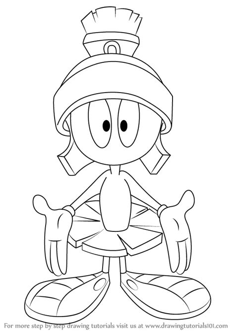 Learn How To Draw Marvin The Martian From Looney Tunes Looney Tunes