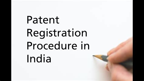 Patent Registration Procedure In India Youtube