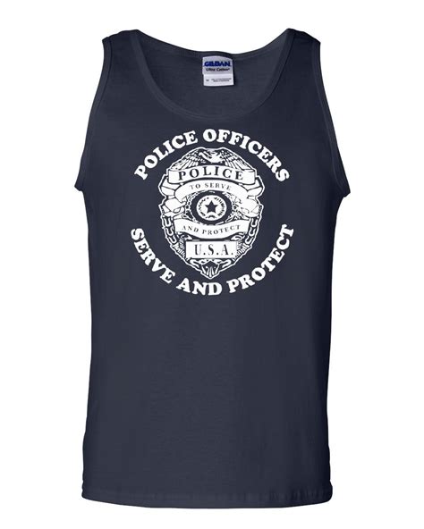 Police To Serve And Protect Tank Top Badge Cop Law Enforcement Sleeveless Ebay