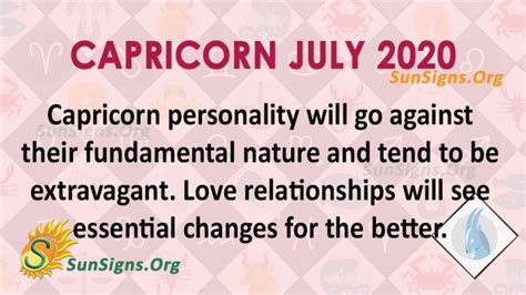 Capricorn July 2020 Monthly Horoscope Predictions Sunsignsorg