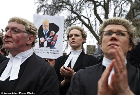 Bewigged British Lawyers March To Protest Fee Cuts Daily Mail Online