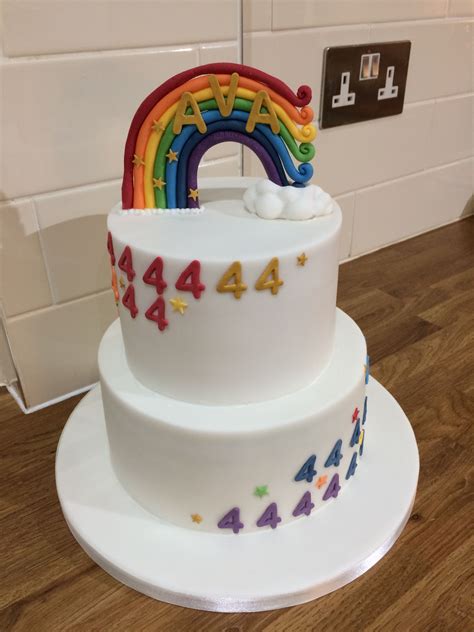4th Birthday Rainbow Cake Rainbow Cake Cake Cake Creations