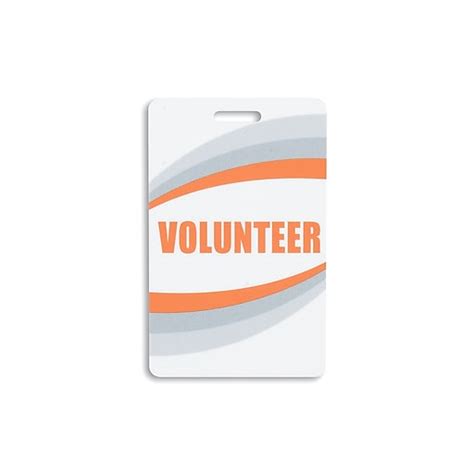 134750231 Volunteer Pre Printed Id Cards Orange 25pack At Staples