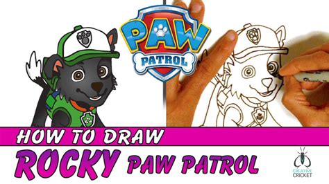 How To Draw Paw Patrol Characters Step By Step Rocky And Recycling