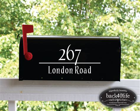 Personalized Mailbox Numbers Street Address Vinyl Decal Custom Decorative Numbering Street Name