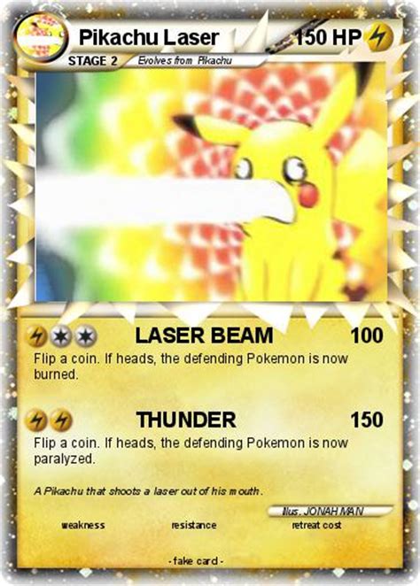Pokémon Pikachu Laser Laser Beam My Pokemon Card
