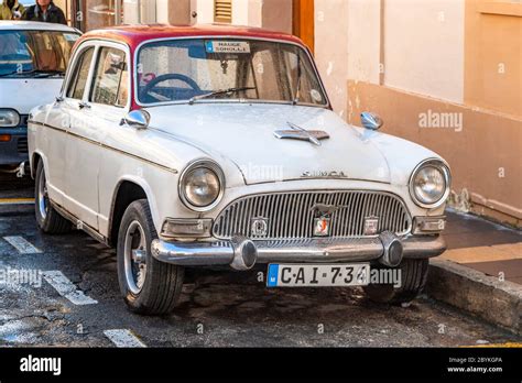 Vintage Simca Car Parking In Malta Stock Photo Alamy
