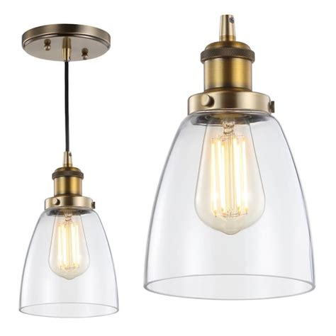 Jonathan Y Transitional Brass Gold Moderncontemporary Clear Glass Cone