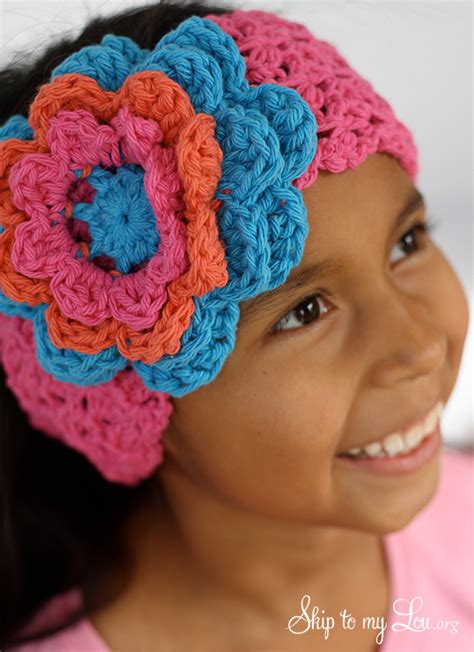 Crochet Flower Headband Skip To My Lou