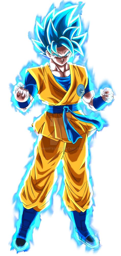 A Drawing Of Gohan From The Dragon Ball Movie With Blue And Yellow Colors