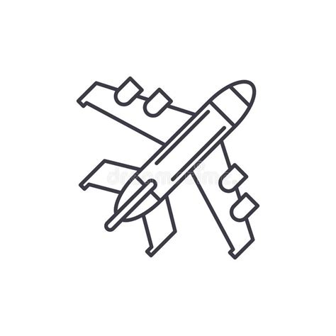 Passenger Plane Line Icon Concept Passenger Plane Vector Linear
