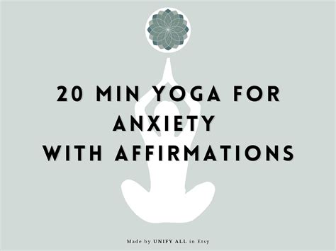 Yoga Asana Class Plan With Affirmations For Anxiety For Etsy