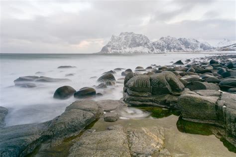 Utakleiv Beach Lofoten Islands Norway Stock Image Image Of Nordic