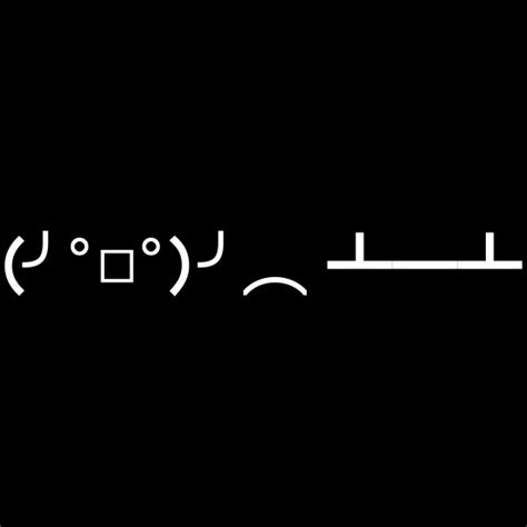 Flip Table Ascii Emoticon