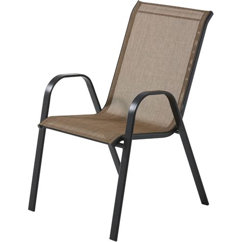 Patio chair slings | outdoor furniture sling repairs. Mainstays Stack Mesh Chair, Brown - Walmart.com