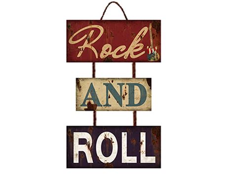 Custom Rock And Roll Vintage Wooden Sign Etsy