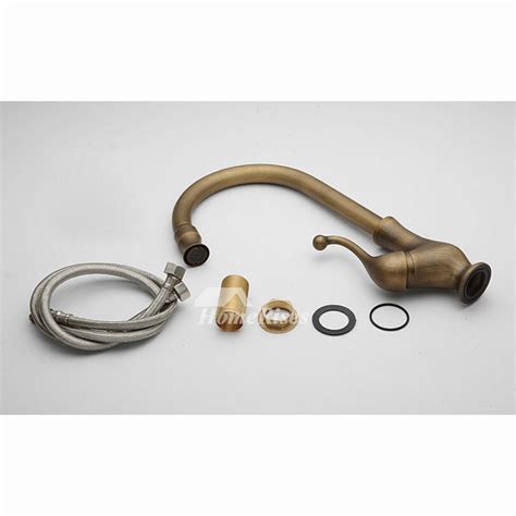 People always say that the kitchen is the heart of the household and chances are, the most frequently used utensil in your kitchen is the faucet above the sink. Antique Brass Kitchen Faucet Brushed Gooseneck Single Handle