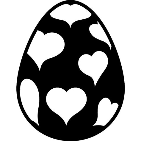 Easter Egg With Hearts Design Vector SVG Icon - SVG Repo