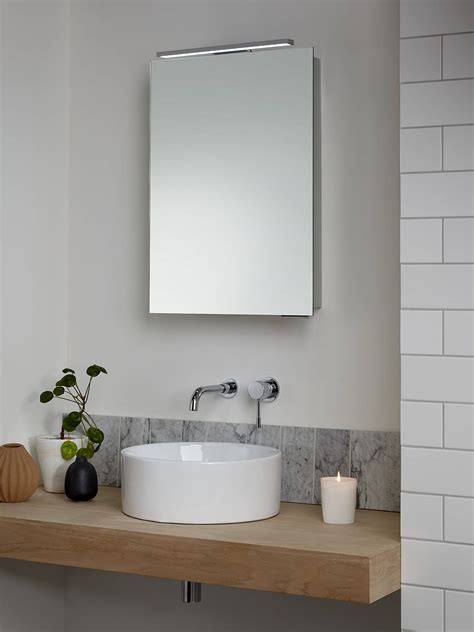 John Lewis And Partners Ariel Single Mirrored And Illuminated Bathroom