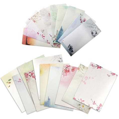 Buy Eltnegsa Total 60pcs Writing Paper Letter Set 40 Stationery Papers