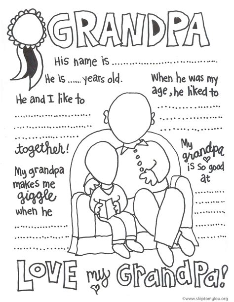 Grandpa Coloring Pages Printable Printable Templates