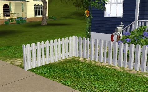 The Sims Resource Whitewashed Picket Fence