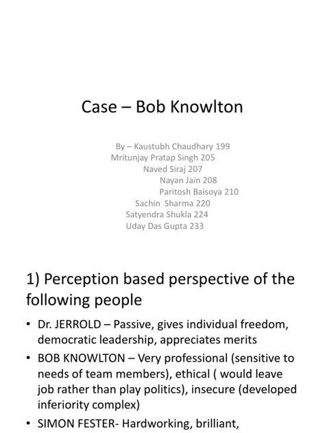 Case Bob Knowlton Pdf