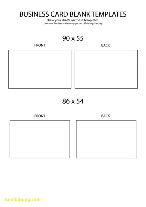 Free Blank Business Card Template Front And Back Design Within Plain