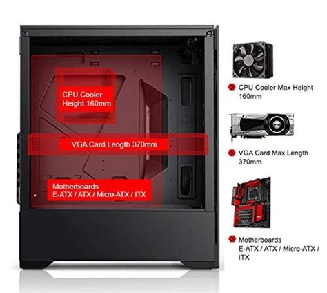 Bgears B Voguish Gaming Pc Case With Tempered Glass Panels Usb30