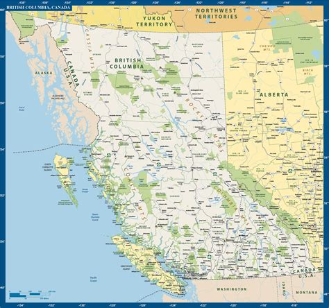 British Columbia Map With Cities And Towns Images And Photos Finder