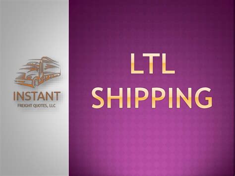 Instant Freight Quotes Through Its Large Network Of Ltl Freight