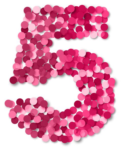 Five 5 Number Pink Png Clip Art Clip Art Free Clip Art Pink