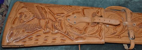 Hand Tooled Leather Rifle Case