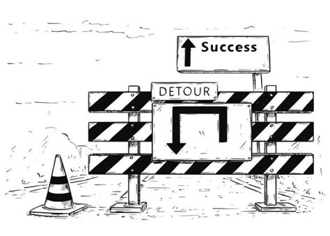 Royalty Free Detour Sign Clip Art Vector Images And Illustrations Istock
