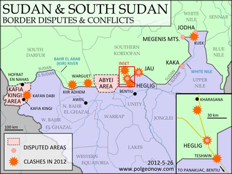 Map Sudan And South Sudan S Disputed Territories Political Geography Now