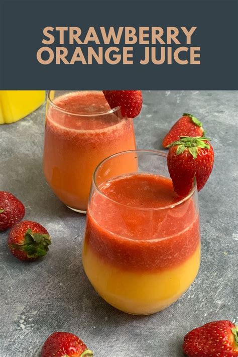Strawberry Orange Juice Recipe Recipe Strawberry Orange Juice