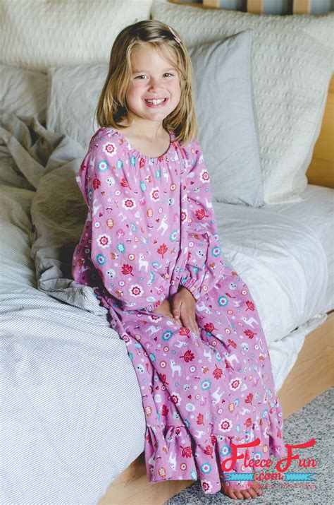 Flannel Nightgown Sewing Pattern Free Girls Pajamas Pattern