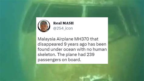 Malaysian Flight Mh370 Found With No Skeletons Hoax Know Your Meme