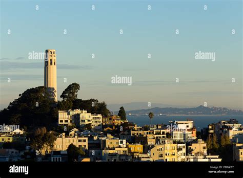 Coit Tower On Telegraph Hill Stock Photo Alamy