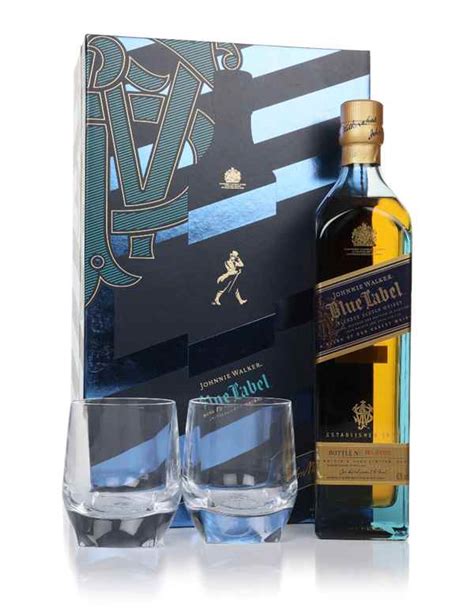 Johnnie Walker Blue Label T Set With 2x Crystal Glasses Whisky