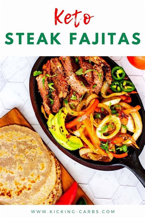 Keto Steak Fajitas Low Carb Gluten Free Kicking Carbs Recipe Steak Fajitas Fajitas