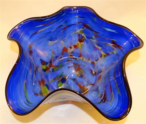 Murrina Blue Bowl World Art Glass Murano Glass Ts Co