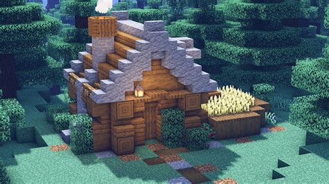 How To Build A Taiga Biome Starter House In Minecraft Tutorial Shorts