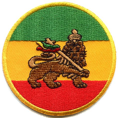 lion of judah flag rasta reggae rastafarian ganja applique iron on patch g 48