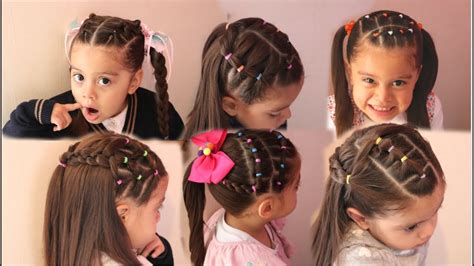 6 Nuevos Peinados Faciles Para NiÑa L Easy Cute Hairstyles Girls Youtube