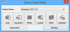 You can complete from scanning to saving at one time by simply clicking the corresponding. Canon : CanoScan Manuals : CanoScan LiDE 220 : Starting IJ ...